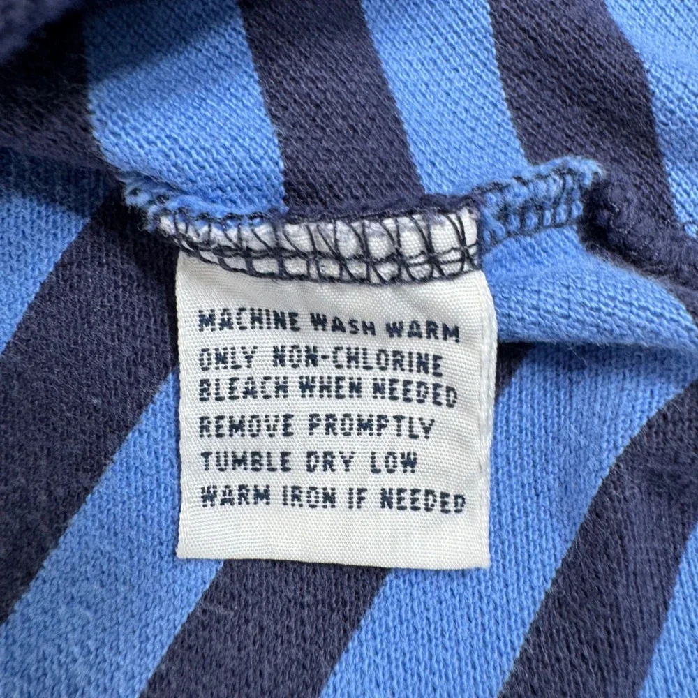 Polo Ralph Lauren Polo Shirt Mens XL Heritage Cotton Classic Striped Blue Short
